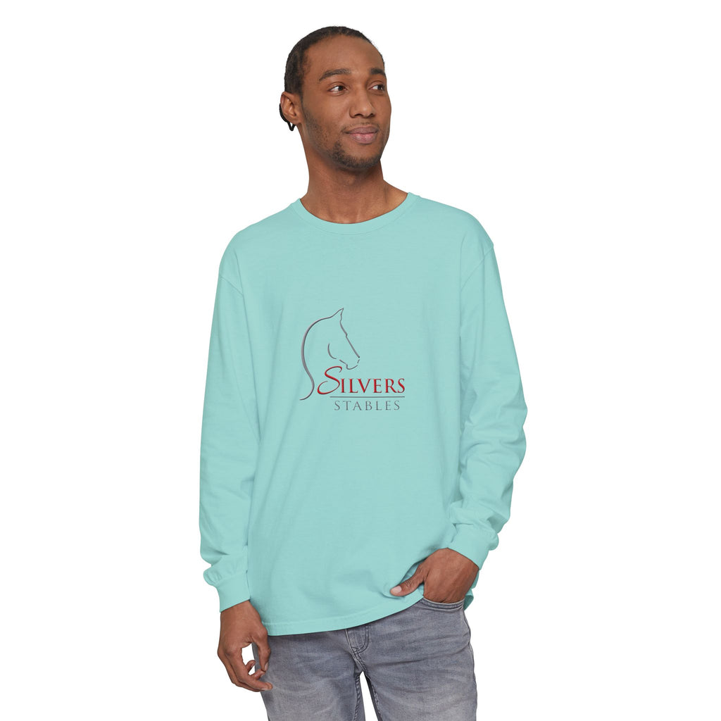 Silvers Unisex Garment-dyed Long Sleeve T-Shirt