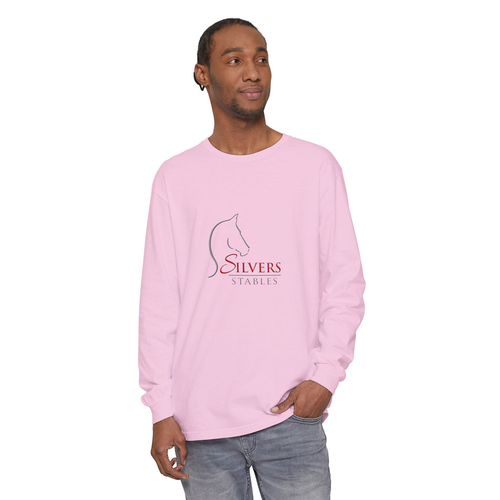 Silvers Unisex Garment-dyed Long Sleeve T-Shirt