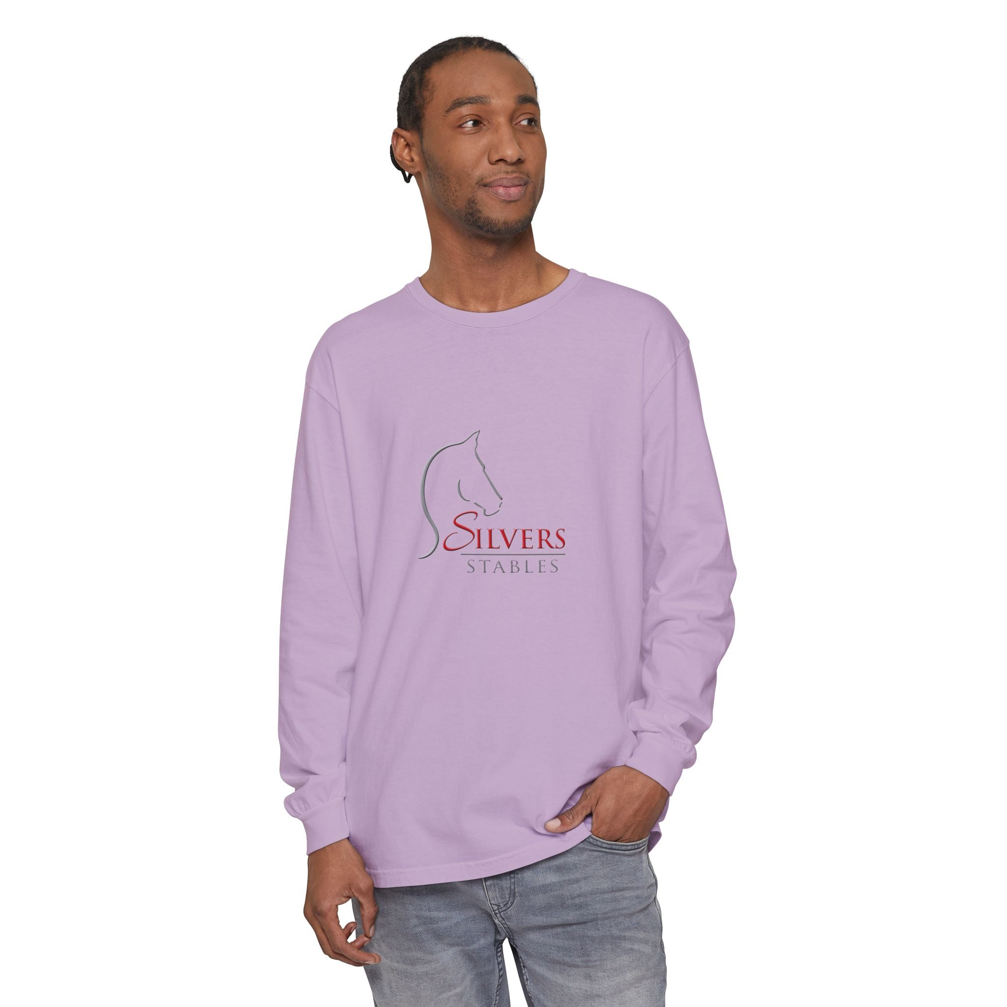 Silvers Unisex Garment-dyed Long Sleeve T-Shirt