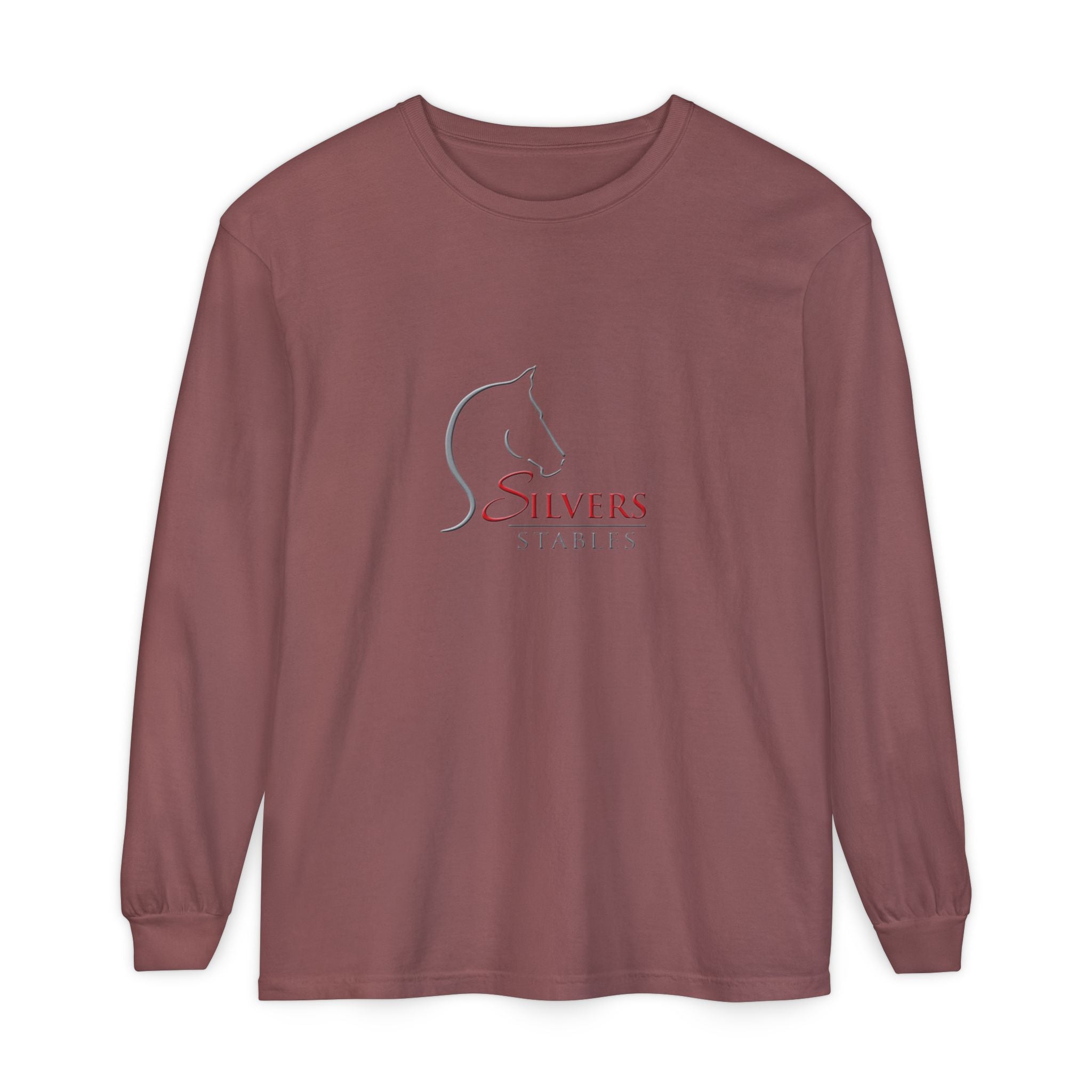 Silvers Unisex Garment-dyed Long Sleeve T-Shirt