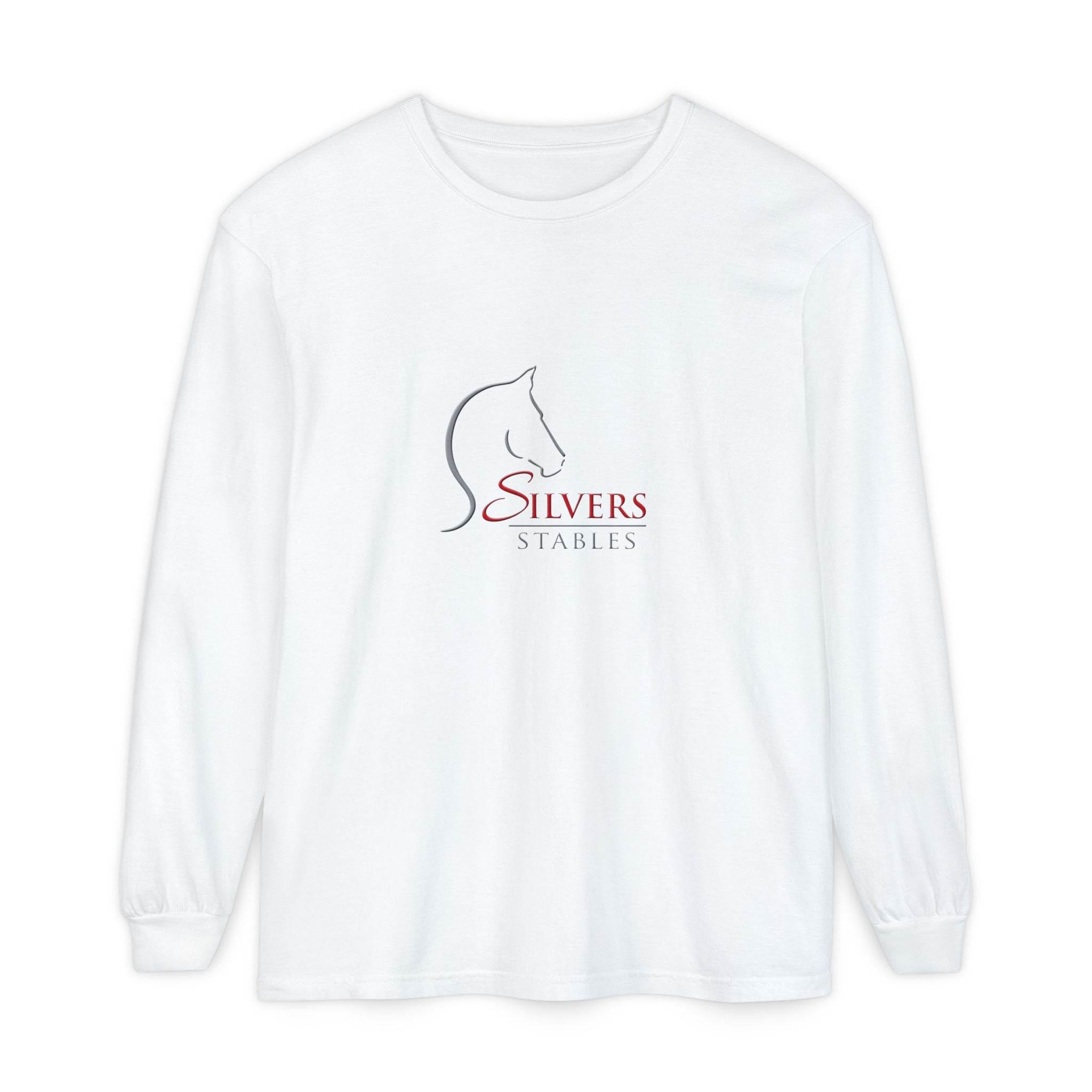 Silvers Unisex Garment-dyed Long Sleeve T-Shirt