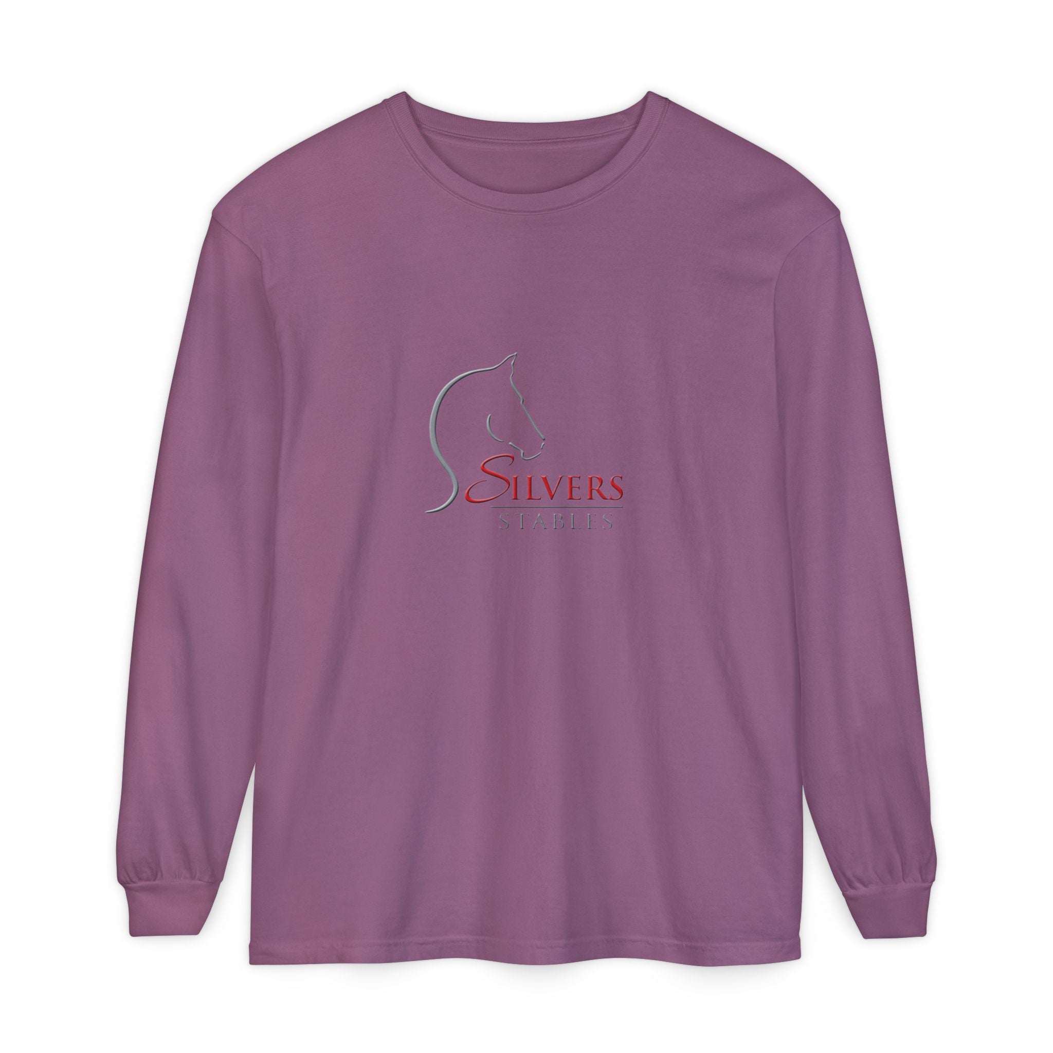 Silvers Unisex Garment-dyed Long Sleeve T-Shirt