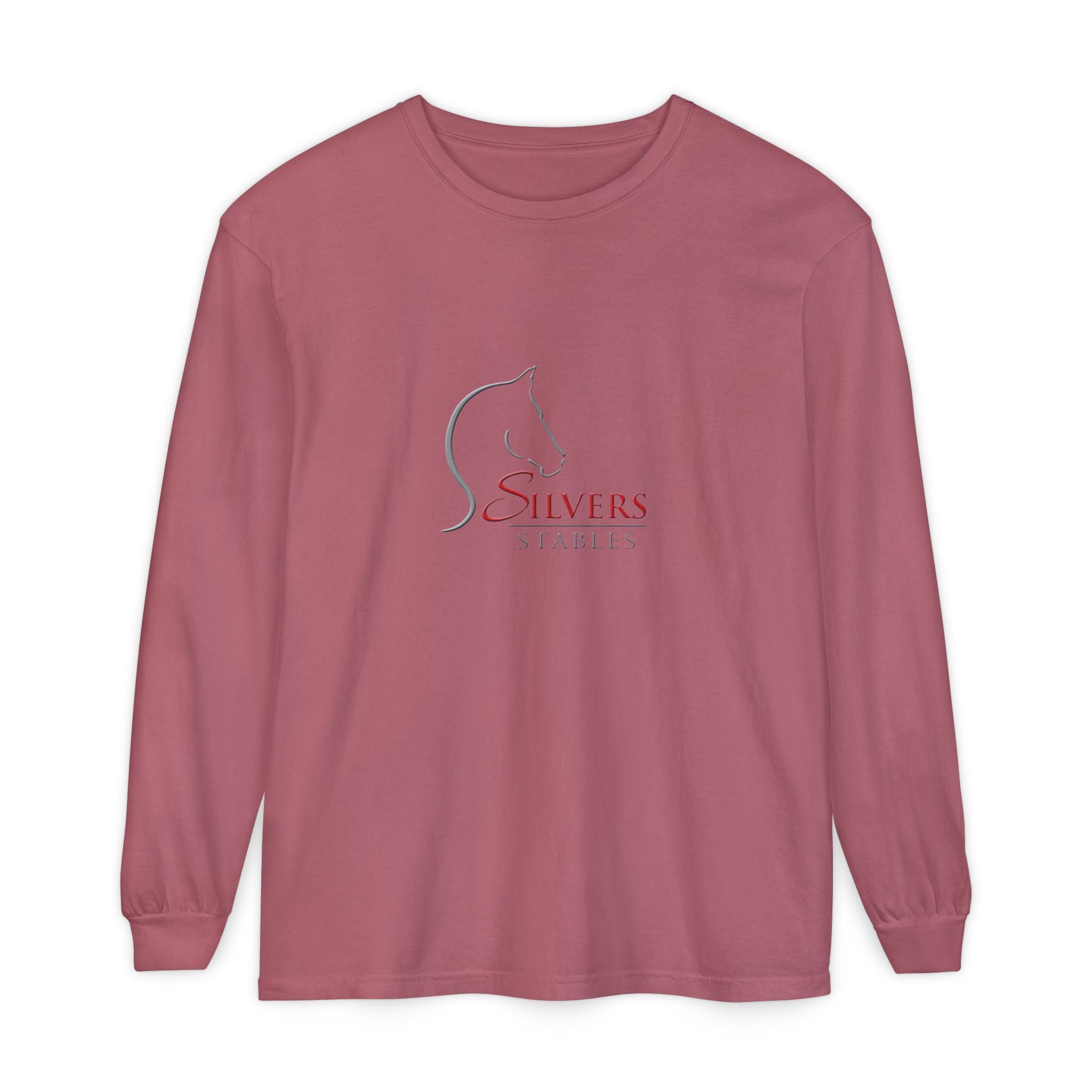 Silvers Unisex Garment-dyed Long Sleeve T-Shirt