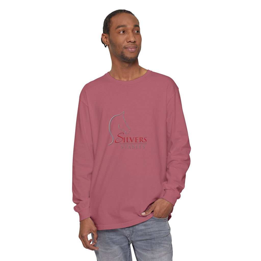Silvers Unisex Garment-dyed Long Sleeve T-Shirt