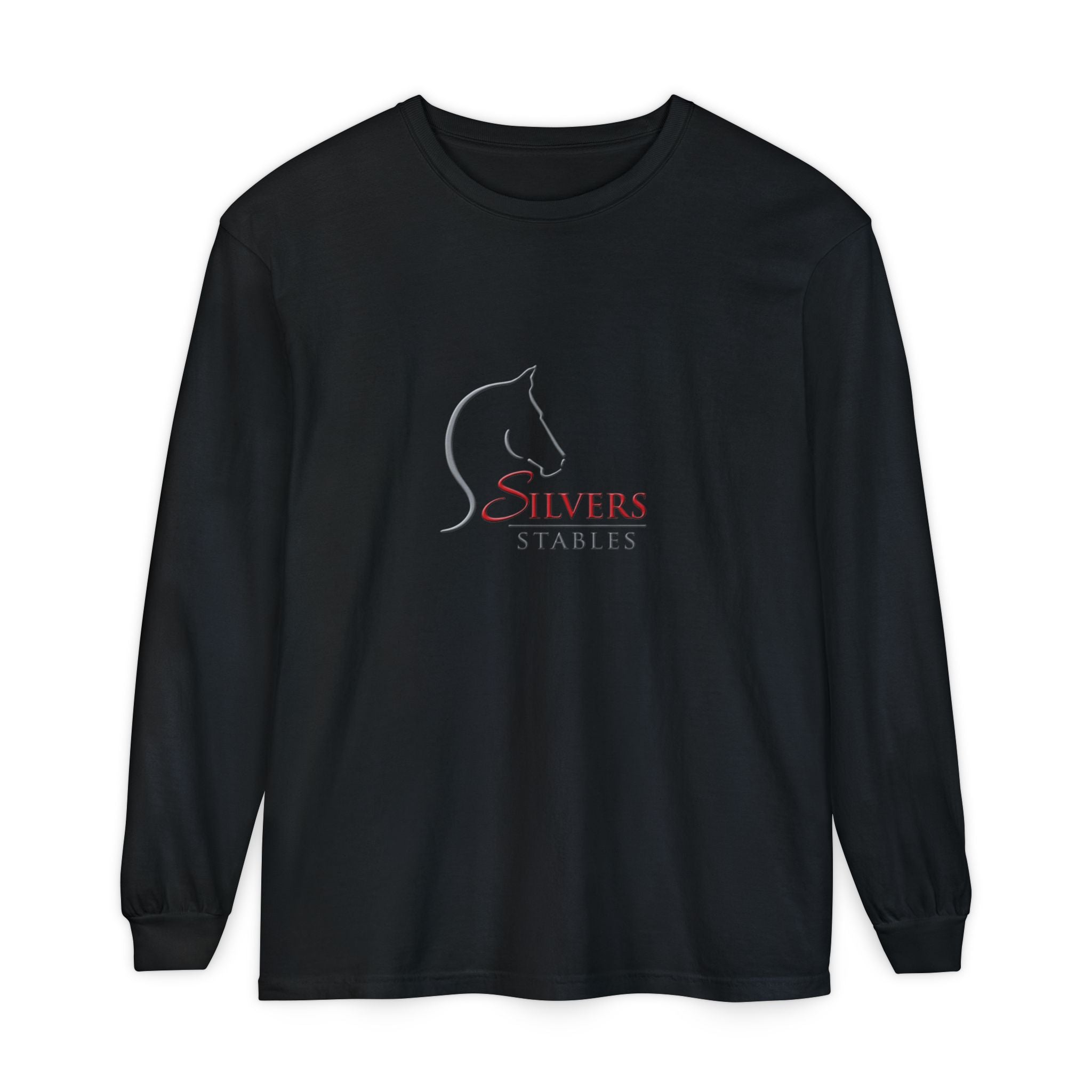 Silvers Unisex Garment-dyed Long Sleeve T-Shirt