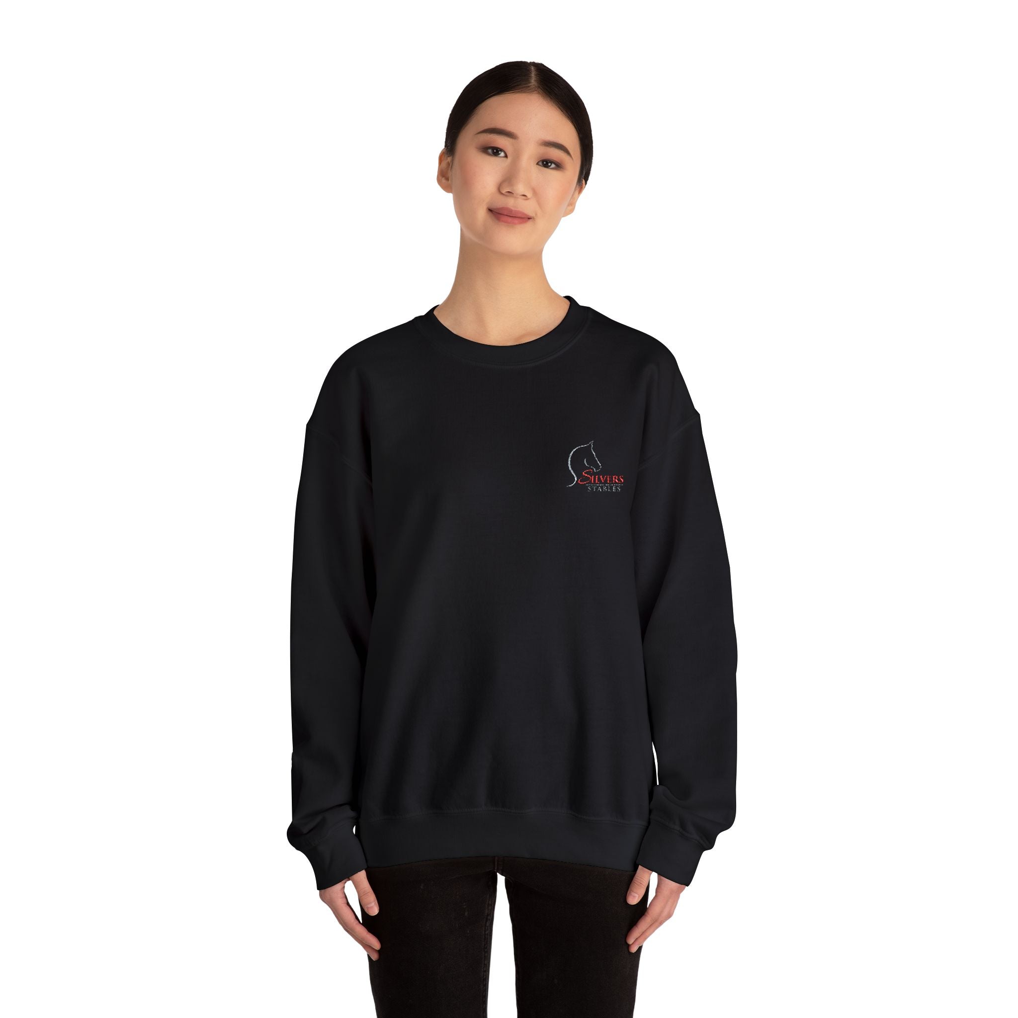 Silvers Stables Unisex Heavy Blend™ Crewneck Sweatshirt (Embroidered Logo)